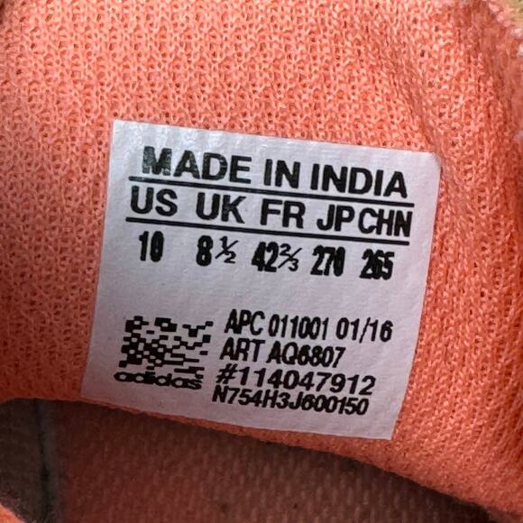 Adidas Stan Smith Sun Glow Orange Peach Low Top Sneakers Women's Size 10 - Picture 8 of 8